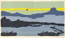 Sunrise at Mount Goken from Oji Shrine
